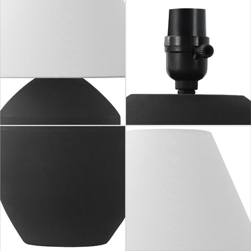 Ralf 20.5" Minimalist Scandinavian Resin/Iron LED Table Lamp - JONATHAN Y
